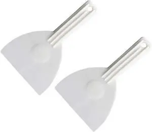 2Pcs Kitchen Plastic Scraper with Handle Dough Pastry Scraper Cutter Baking Cake Cream Chocolate Trimming Scraper Spatula Pizza Cutter for Bread Dough Cake Fondant Icing, White 2Pcs Kitchen Plastic Scraper with Handle Dough Pastry Scraper Cutter Baking Cake Cream Chocolate Trimming Scraper Spatula Pizza Cutter for Bread Dough Cake Fondant Icing, White
