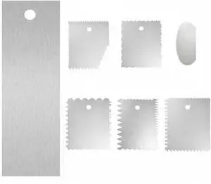 7-Piece Stainless Steel Cake Decorating Scraper set, Professional Edge Combs, Large Icing Smoothers for Butter,cream, Frosting, Mousse, and Baking Projects 7-Piece Stainless Steel Cake Decorating Scraper set, Professional Edge Combs, Large Icing Smoothers for Butter,cream, Frosting, Mousse, and Baking Projects
