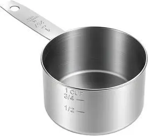 1 Cup Scoop Measuring Cup (237ml) OneCup Metal Measure Scoop Stainless Steel Heavy Duty Cooking BakingCup for Rice Wet and Dry Ingredients Liquid Coffee, Dishwasher Safe 1 Cup Scoop Measuring Cup (237ml) OneCup Metal Measure Scoop Stainless Steel Heavy Duty Cooking BakingCup for Rice Wet and Dry Ingredients Liquid Coffee, Dishwasher Safe