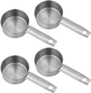 4 Pcs 1/4 Cup Scoop, Stainless Steel 2 oz Measuring Cup 4 Pcs 1/4 Cup Scoop, Stainless Steel 2 oz Measuring Cup