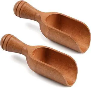 2 Pcs Wood Scoops for Canisters, Acacia Wood Scoops for Jars(4.6 Inch) 2 Pcs Wood Scoops for Canisters, Acacia Wood Scoops for Jars(4.6 Inch)