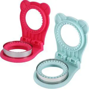 2 PackSandwich Cutter and SealerUncrustable Sandwich Maker for Peanut Butter Jelly, Bread, Pancakes Stainless Steel Crustless Sandwich Sealer ToolSandwich Cutters for Kids Lunch (Blue and Red) 2 PackSandwich Cutter and SealerUncrustable Sandwich Maker for Peanut Butter Jelly, Bread, Pancakes Stainless Steel Crustless Sandwich Sealer ToolSandwich Cutters for Kids Lunch (Blue and Red)