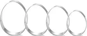 Easter Egg Cookie Cutter Set - 4 Piece - 4", 3 3/8", 2 1/2", 2" Easter Egg Cookie Cutter Set - 4 Piece - 4", 3 3/8", 2 1/2", 2"