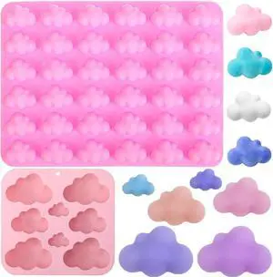 2 PCS Cloud Silicone Mold Cloud Shape Chocolate Molds Silicone Candy Molds Mousse Fondant Mould 3D Fondant Cake Food Jelly Drop Glue Mold Soap Molds Non-Stick Cloud Moldsfor Kitchen DIY Baking Tools 2 PCS Cloud Silicone Mold Cloud Shape Chocolate Molds Silicone Candy Molds Mousse Fondant Mould 3D Fondant Cake Food Jelly Drop Glue Mold Soap Molds Non-Stick Cloud Moldsfor Kitchen DIY Baking Tools