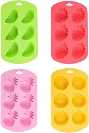 4 Pack Fruit Silicone Molds Set, Gummy Molds Silicone for Snack Cake Decor 4 Pack Fruit Silicone Molds Set, Gummy Molds Silicone for Snack Cake Decor