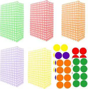 Chanseen 40 Pack Colorful Plaid Paper Lunch Bags with Stickers Assorted Checkered Treat Bags Gift Bag for Party Favors Candy Goodies Birthday Christmas (5.9"x3.15"x9") Chanseen 40 Pack Colorful Plaid Paper Lunch Bags with Stickers Assorted Checkered Treat Bags Gift Bag for Party Favors Candy Goodies Birthday Christmas (5.9"x3.15"x9")