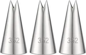 3 Pcs Leaf Piping Tip Leaves Stainless Steel Icing Pipings Nozzles Cake Decorating Tube Tips Set Tips Piping Nozzles for DIY Baking Tools Cake Decorating Pastry Fondant Elegant Floral Designs 3 Pcs Leaf Piping Tip Leaves Stainless Steel Icing Pipings Nozzles Cake Decorating Tube Tips Set Tips Piping Nozzles for DIY Baking Tools Cake Decorating Pastry Fondant Elegant Floral Designs
