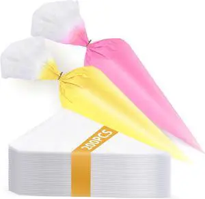 Volokitx 200 Pack 12 Inch Disposable Tipless Piping Bags for Royal Icing Volokitx 200 Pack 12 Inch Disposable Tipless Piping Bags for Royal Icing