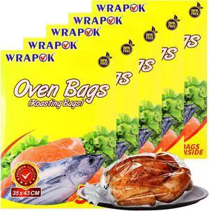 Oven Cooking Bags Medium Size Roasting Baking Bag for Meats Ham Ribs Poultry Seafood on Thanksgiving, 14 x 17 Inch - 25 Bags Total(Pack of 5) Oven Cooking Bags Medium Size Roasting Baking Bag for Meats Ham Ribs Poultry Seafood on Thanksgiving, 14 x 17 Inch - 25 Bags Total(Pack of 5)