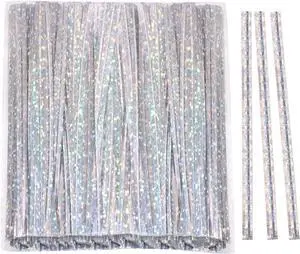 Mini Skater 4" Metallic Twist Ties Foil Bread Ties for Packaging Bakery Candy Goodies Cookies Gift Cellophane Treat Bags Christmas Wedding Party Favor Supplies,500Pcs (Silver) Mini Skater 4" Metallic Twist Ties Foil Bread Ties for Packaging Bakery Candy Goodies Cookies Gift Cellophane Treat Bags Christmas Wedding Party Favor Supplies,500Pcs (Silver)
