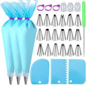 Piping Bags and Tips Set, Cakes Decorating Kit Reusable, Pastry Bags Piping Bags and Tips Set, Cakes Decorating Kit Reusable, Pastry Bags