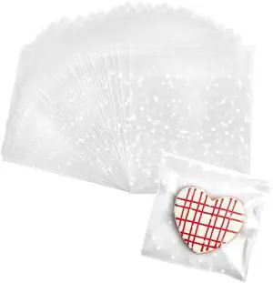 Zezzxu 300 Self Adhesive Cookie Bags, 4 x 4 Inches Zezzxu 300 Self Adhesive Cookie Bags, 4 x 4 Inches