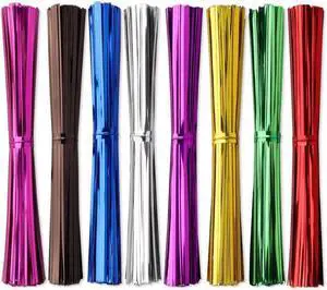 OWLFAVO 800 Pcs 6" Metallic Twist Ties with 1 Storage Box, Plastic 6 Inch Wire Ties for Bread Candy Cookies Bags, for Garden Household and Office Use, 8 Colors OWLFAVO 800 Pcs 6" Metallic Twist Ties with 1 Storage Box, Plastic 6 Inch Wire Ties for Bread Candy Cookies Bags, for Garden Household and Office Use, 8 Colors