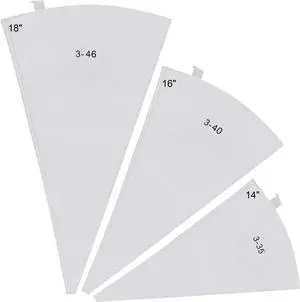 LoveBB 3 Pack Reusable Pastry Piping Bags, 14, 16, 18 Inch Canvas Cake Decorating Bags LoveBB 3 Pack Reusable Pastry Piping Bags, 14, 16, 18 Inch Canvas Cake Decorating Bags