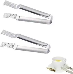 2 Pack Stainless Steel Tea Bag Squeezer, Kitchen Tea Bag Tongs Herbal Tea Infuser, Tea Bag Holder Strainer Clip for Loosing Leaf, Gripping Ice Cube, Sugar 2 Pack Stainless Steel Tea Bag Squeezer, Kitchen Tea Bag Tongs Herbal Tea Infuser, Tea Bag Holder Strainer Clip for Loosing Leaf, Gripping Ice Cube, Sugar
