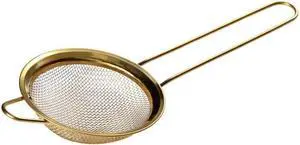 BlendWell Fine Mesh Sifter with Handle, Gold Stainless Steel Strainer for Matcha, Flour, Tea, and Juices BlendWell Fine Mesh Sifter with Handle, Gold Stainless Steel Strainer for Matcha, Flour, Tea, and Juices
