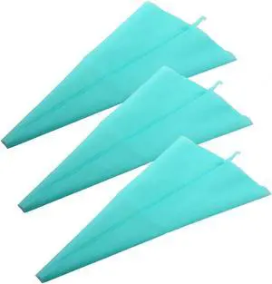 Jennice House Silicone Pastry Bags Set, 3 Pack of 16 inch Reusable Icing Piping Bags Baking Cookie Cake Decorating Pastry Bags Set Jennice House Silicone Pastry Bags Set, 3 Pack of 16 inch Reusable Icing Piping Bags Baking Cookie Cake Decorating Pastry Bags Set