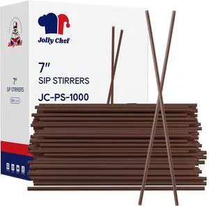 JOLLY CHEF 1000 Count Coffee Stirrers 7 inch JOLLY CHEF 1000 Count Coffee Stirrers 7 inch