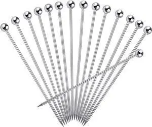 FATLODA 15PCS Cocktail Picks, Stainless Steel Cocktail Toothpicks 4.3 in FATLODA 15PCS Cocktail Picks, Stainless Steel Cocktail Toothpicks 4.3 in