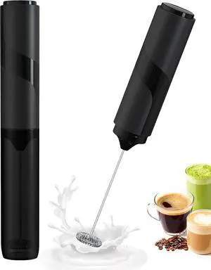 Electric Milk Frother Handheld Foam Maker, Black Electric Milk Frother Handheld Foam Maker, Black