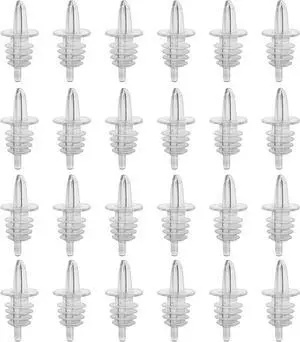 Plastic Liquor Bottle Pourers 24 Pack Classic Bottle Pourers for Alcohol, Leak-Proof, Dishwasher-Safe Pour Spouts for Liquor Bottles (Clear) Plastic Liquor Bottle Pourers 24 Pack Classic Bottle Pourers for Alcohol, Leak-Proof, Dishwasher-Safe Pour Spouts for Liquor Bottles (Clear)