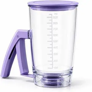 Pancake Batter Dispenser, Purple Measuring Cup for Baking Pancake Batter Dispenser, Purple Measuring Cup for Baking