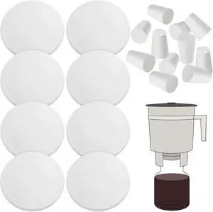 20 Pack Cold Brew Coffee Filters Set with Replacement Rubber Stoppers 20 Pack Cold Brew Coffee Filters Set with Replacement Rubber Stoppers