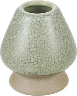 HARFINGTON Ceramic Chasen Stand 66mm Matcha Whisk Holder Teas Set Whisk Stand Traditional Matcha Tea Chasen Holder Tea Set Accessories for Tea Tasting, Gray Green HARFINGTON Ceramic Chasen Stand 66mm Matcha Whisk Holder Teas Set Whisk Stand Traditional Matcha Tea Chasen Holder Tea Set Accessories for Tea Tasting, Gray Green