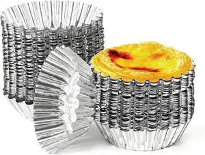 LLOUSSAK 100 Pack Mini Pie Tins, Disposable Mini Pie Pans, Aluminum Foil Tart Pans for Baking Small Pies Tarts(Chrysanthemum Style) LLOUSSAK 100 Pack Mini Pie Tins, Disposable Mini Pie Pans, Aluminum Foil Tart Pans for Baking Small Pies Tarts(Chrysanthemum Style)