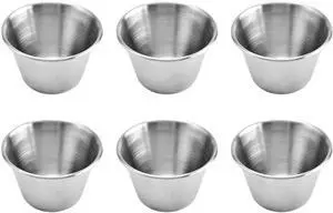 Stainless Steel Sauce Cups 6 pack Dipping Sauce Containers for Condiments Ketchup Soy Ramekins for Home Dining Bbq Picnics 2.36 X 1.65 X 1.57 in Stainless Steel Sauce Cups 6 pack Dipping Sauce Containers for Condiments Ketchup Soy Ramekins for Home Dining Bbq Picnics 2.36 X 1.65 X 1.57 in