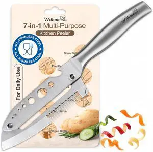 All-Stainless Steel Multifunctional Vegetable Peeler for Kitchen All-Stainless Steel Multifunctional Vegetable Peeler for Kitchen