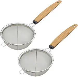 JapanBargain 2459, Fine Mesh Tea Strainer with Handle Stainless Steel Small Sifter For Drinks, Cocktails, Coffee and Matcha, 2-Pack JapanBargain 2459, Fine Mesh Tea Strainer with Handle Stainless Steel Small Sifter For Drinks, Cocktails, Coffee and Matcha, 2-Pack