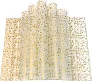 150 Gold and White Music Note Patterned Wax Paper, Food Picnic Greaseproof Paper, Waterproof Dry Hamburger Liners Wrapping Tissue for Plastic Food Basket 150 Gold and White Music Note Patterned Wax Paper, Food Picnic Greaseproof Paper, Waterproof Dry Hamburger Liners Wrapping Tissue for Plastic Food Basket