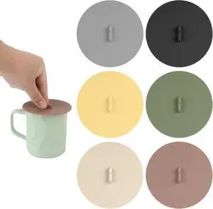 6pcs Silicone Cup Lids, 3.93 Inch Diameter Colorful Mug Cover Anti-dust Airtight Hot Cup Lids Universal Reusable Drink Covers for Tea Cups Mugs and Coffee Cup 6pcs Silicone Cup Lids, 3.93 Inch Diameter Colorful Mug Cover Anti-dust Airtight Hot Cup Lids Universal Reusable Drink Covers for Tea Cups Mugs and Coffee Cup