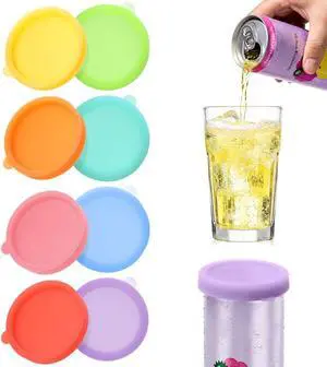 Aieve Silicone Soda Can Lids, 8 Packs Reusable Can Covers for Carbonated Beverage, BPA-Free Stopper or Protector for Soda Juice Coke Beer, Fits Standard Mini Slim Cans Aieve Silicone Soda Can Lids, 8 Packs Reusable Can Covers for Carbonated Beverage, BPA-Free Stopper or Protector for Soda Juice Coke Beer, Fits Standard Mini Slim Cans