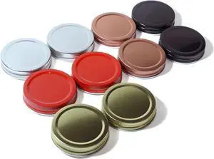 Stainless Steel One-Piece Mason Jar Lids, Regular Mouth, 10 Pack Stainless Steel One-Piece Mason Jar Lids, Regular Mouth, 10 Pack