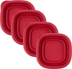Replacement Lids fits Rubbermaid Easy Find 1/2-Cup Food Storage Containers, 2 5/8-Inch Plastic Lids Covers, BPA-Free (4-Pack, Red) Replacement Lids fits Rubbermaid Easy Find 1/2-Cup Food Storage Containers, 2 5/8-Inch Plastic Lids Covers, BPA-Free (4-Pack, Red)