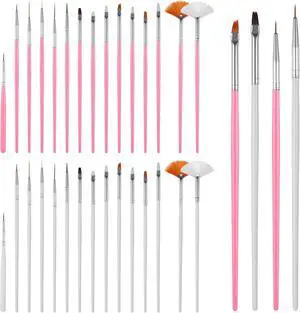 Cake Decorating Brushe 30 PCS Food Paint Brush Fondant Brush,White and Pink Cake Decorating Brushe 30 PCS Food Paint Brush Fondant Brush,White and Pink