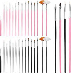 30 PCS Cake Decorating Brushes, Cookie Paint Brushes Food Safe Paint Brushs Kit Cookie Decorating Brush Food Paints Fondant Brush DIY Tool Set Icing Pastry Brushs for Painting Baking, Black and Pink 30 PCS Cake Decorating Brushes, Cookie Paint Brushes Food Safe Paint Brushs Kit Cookie Decorating Brush Food Paints Fondant Brush DIY Tool Set Icing Pastry Brushs for Painting Baking, Black and Pink