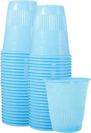 LA MIERE 50 Pack 5 oz Plastic Cups, Reinforced Durability, BPA-Free, Smooth Rim for Bathroom, Travel & Small Household Use, Sky Blue LA MIERE 50 Pack 5 oz Plastic Cups, Reinforced Durability, BPA-Free, Smooth Rim for Bathroom, Travel & Small Household Use, Sky Blue
