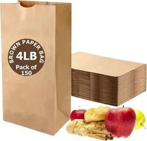 4lb Brown Kraft Paper Lunch and to Go Bags - Pack of 150ct 4lb Brown Kraft Paper Lunch and to Go Bags - Pack of 150ct