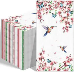 50 Count Disposable Bathroom Hand Towels, Paper Guest Towels for Bathroom, Butterfly Flower Bird Napkin, Disposable Guest Napkins for Birthday and Holiday Party Supplies 50 Count Disposable Bathroom Hand Towels, Paper Guest Towels for Bathroom, Butterfly Flower Bird Napkin, Disposable Guest Napkins for Birthday and Holiday Party Supplies