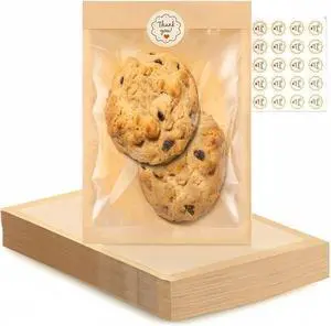 Cookie Bags with Window, 5.1"x7.5" 100 Pack Paper Bakery Bags Cookie Bags with Window, 5.1"x7.5" 100 Pack Paper Bakery Bags