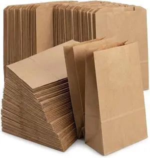 4LB Kraft Brown Paper Lunch Bags 100 Count, Lunch Sack 9.75 x 5 x 3 Inches, Disposable Paper Bags Lunch Size for Sandwich, Snacks & Food Service 4LB Kraft Brown Paper Lunch Bags 100 Count, Lunch Sack 9.75 x 5 x 3 Inches, Disposable Paper Bags Lunch Size for Sandwich, Snacks & Food Service