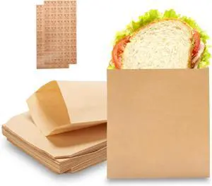 Volokitx 100 Pack 6x8 Inch Kraft Paper Sandwich Bags with 100 Bear Stickers Volokitx 100 Pack 6x8 Inch Kraft Paper Sandwich Bags with 100 Bear Stickers