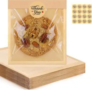 120 Pack Cookie Bags with Stickers, 5.7×6.5 In Paper Bakery Bags with Seal 120 Pack Cookie Bags with Stickers, 5.7×6.5 In Paper Bakery Bags with Seal