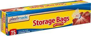 1 Gallon Storage Bags With Twist Ties, Clear Plastic, 75 Count 1 Gallon Storage Bags With Twist Ties, Clear Plastic, 75 Count
