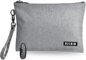 OZCHIN Smell Proof Bag Travel Storage Case Activated Charcoal Pouches Durable Odorless Medicine Organizer (Grey, 11 x 8 inches) OZCHIN Smell Proof Bag Travel Storage Case Activated Charcoal Pouches Durable Odorless Medicine Organizer (Grey, 11 x 8 inches)