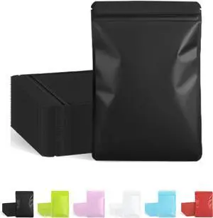 FireKylin 100 Pcs Resealable Bags for Small Business (Black,4" X 6") FireKylin 100 Pcs Resealable Bags for Small Business (Black,4" X 6")