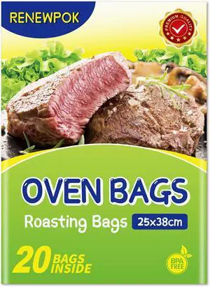 Roasting Bags for Oven with Ties for Roasting Chicken, Meat & Fish Multi Purpose Cooking Bags (20PCS, 11 * 15 Inch) Roasting Bags for Oven with Ties for Roasting Chicken, Meat & Fish Multi Purpose Cooking Bags (20PCS, 11 * 15 Inch)